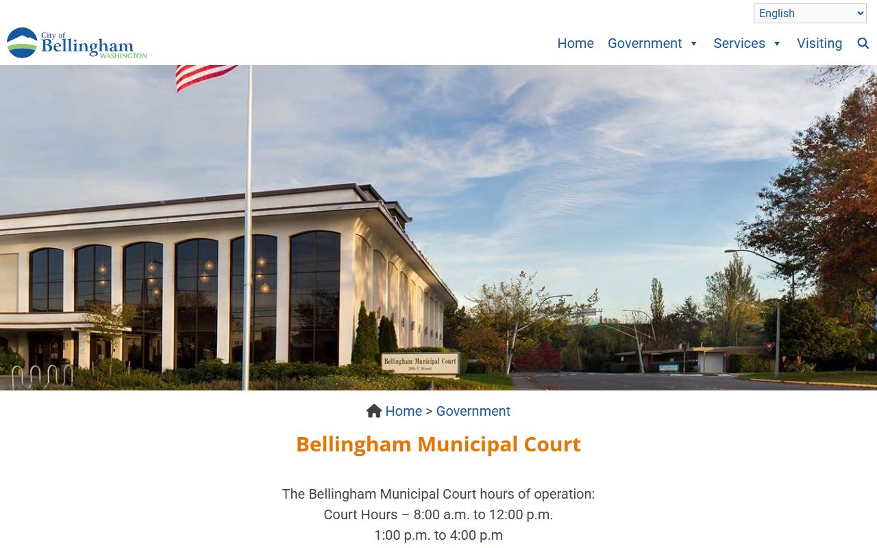 Bellingham Municipal Court official homepage family court records