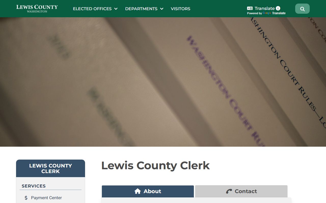 Lewis County Clerk's Office page for family court records