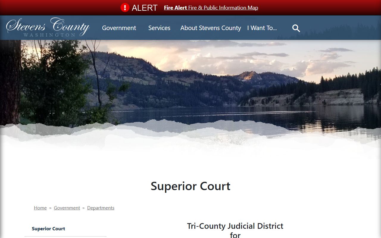 Stevens County Superior Court family court records and hearing schedule